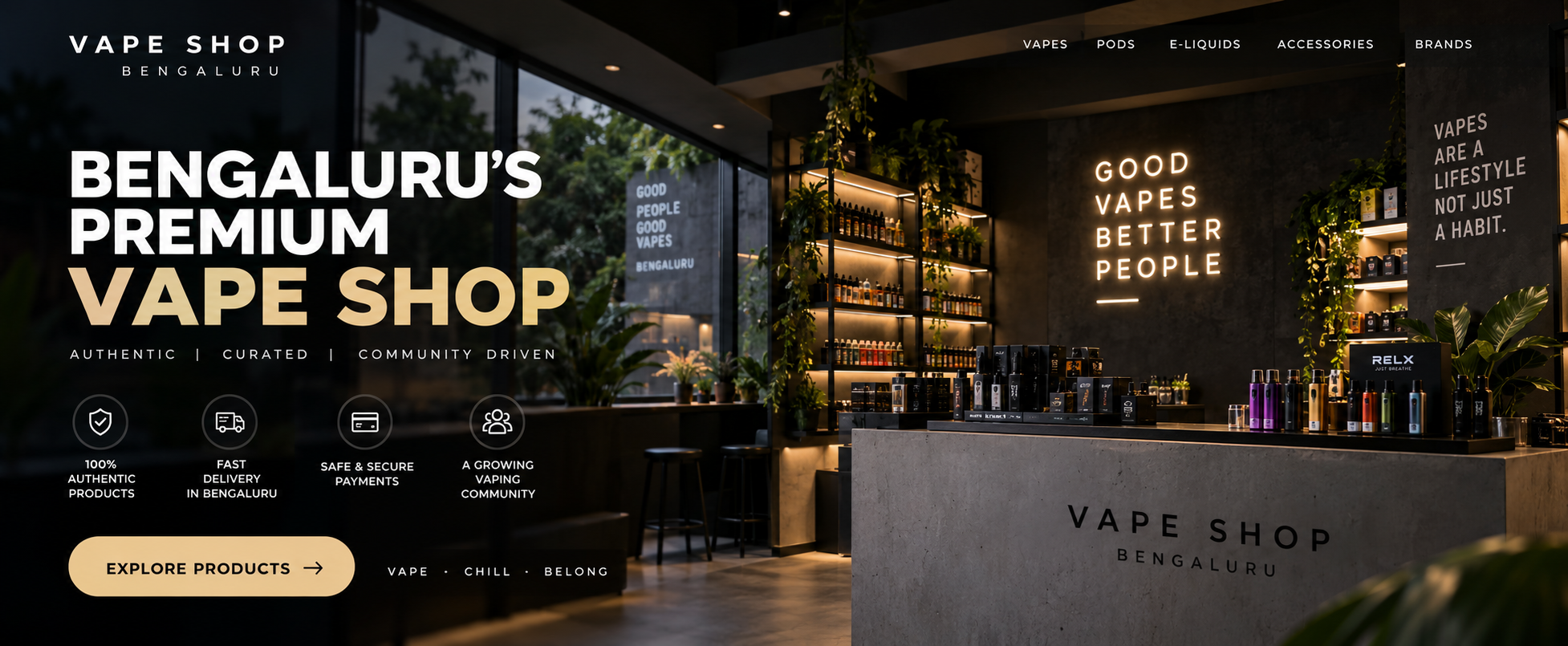 Vape Shop Bengaluru — Bengaluru's premium vape shop with authentic products, fast delivery and a growing vaping community